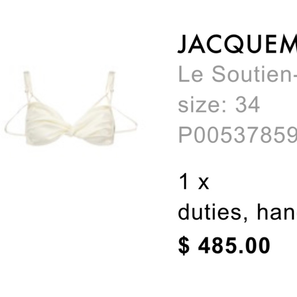 Jacquemus twist front bralette